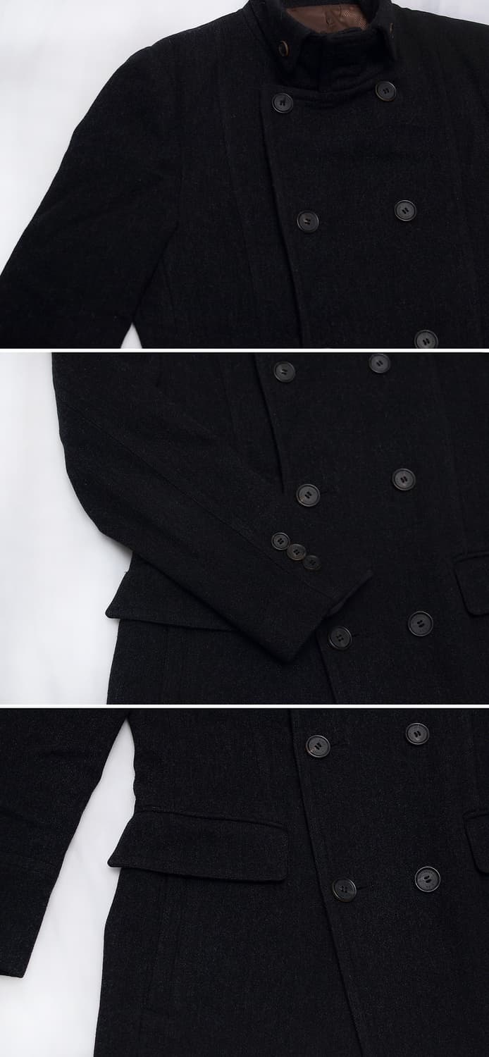 지이크 파렌하이트 더블 하이넥 퓨어울 피코트 자켓 (95-100) 상품이미지7