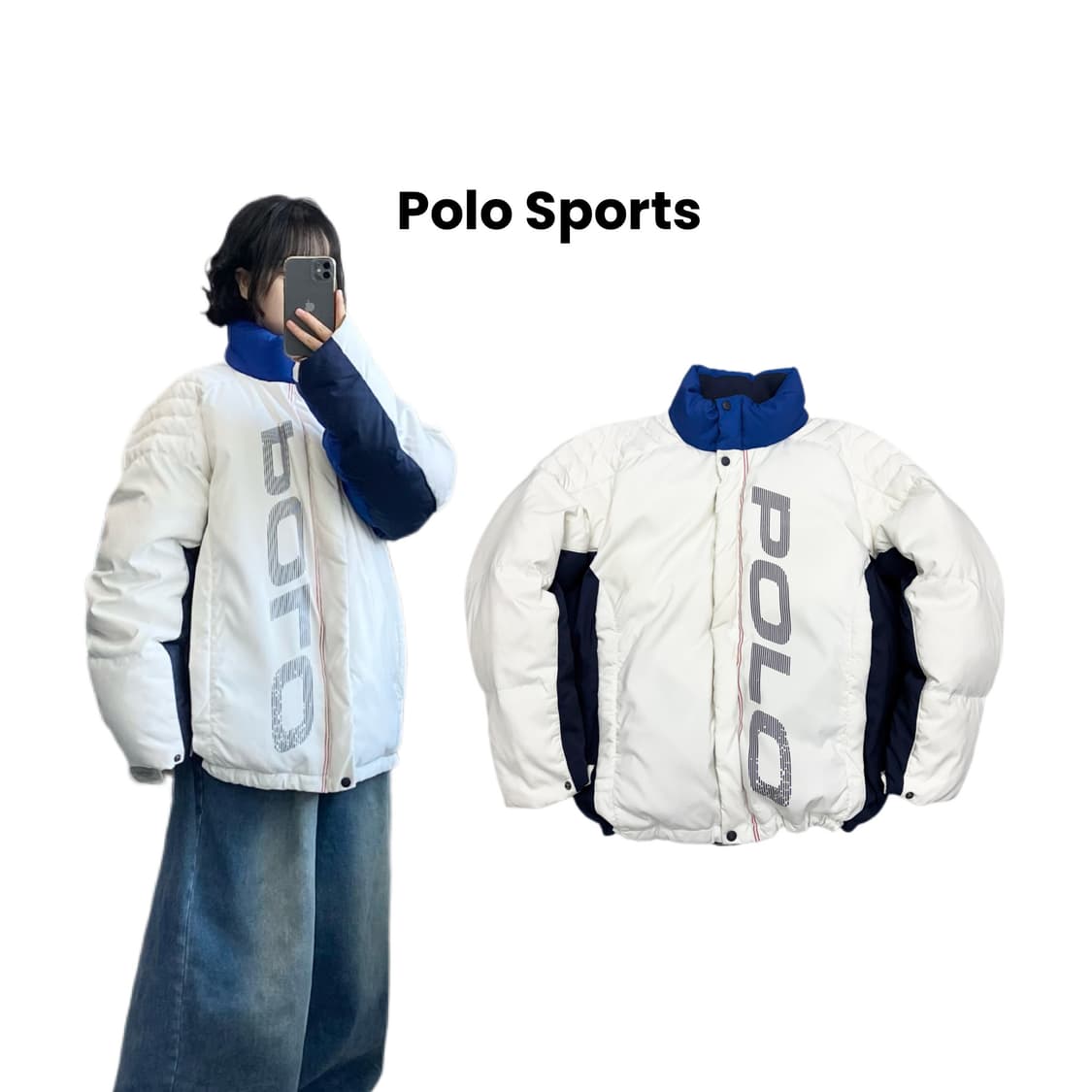 폴로 스포츠 00s OG 올드스쿨 빅로고 덕다운 푸퍼 패딩  상품이미지1