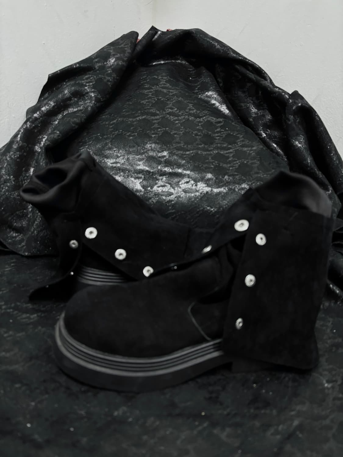 “Vintage”00’s Rare Design Round Long Boo 상품이미지2