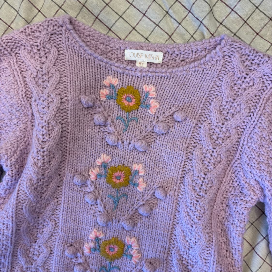 루이스미샤 24fw 자수 스웨터 핑크(8y)   상품이미지3