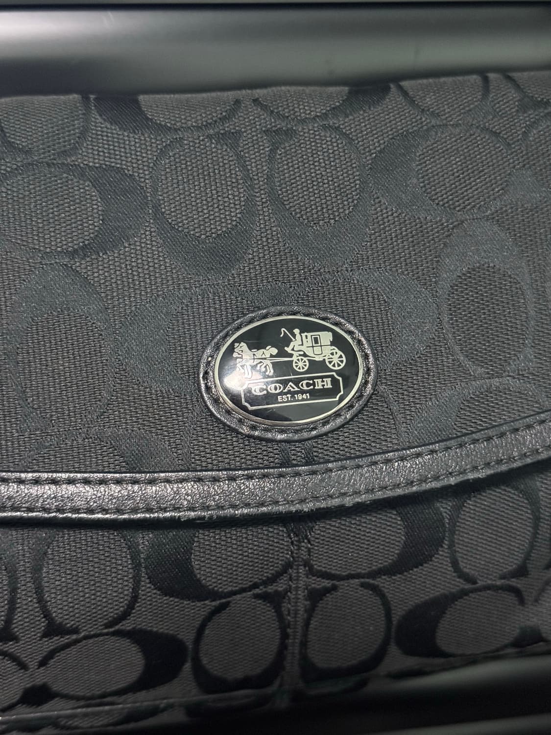 코치 캔버스 블랙 시그니처 로고 미니백 숄더백 가죽 토드백 핸드백 명품 상품이미지4