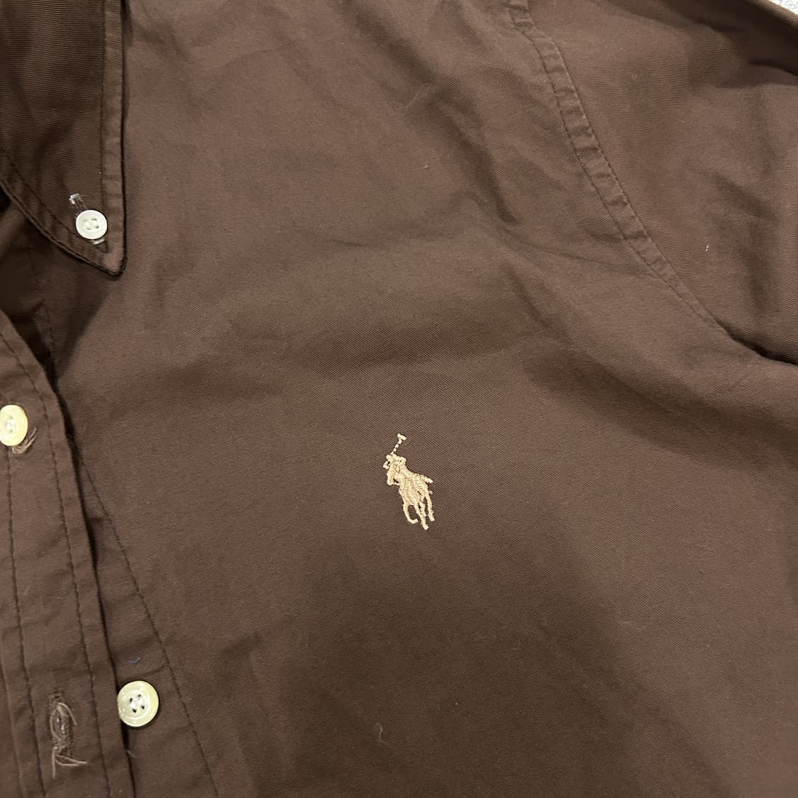 폴로 랄프로렌 브라운 긴팔 셔츠 s 상품이미지3