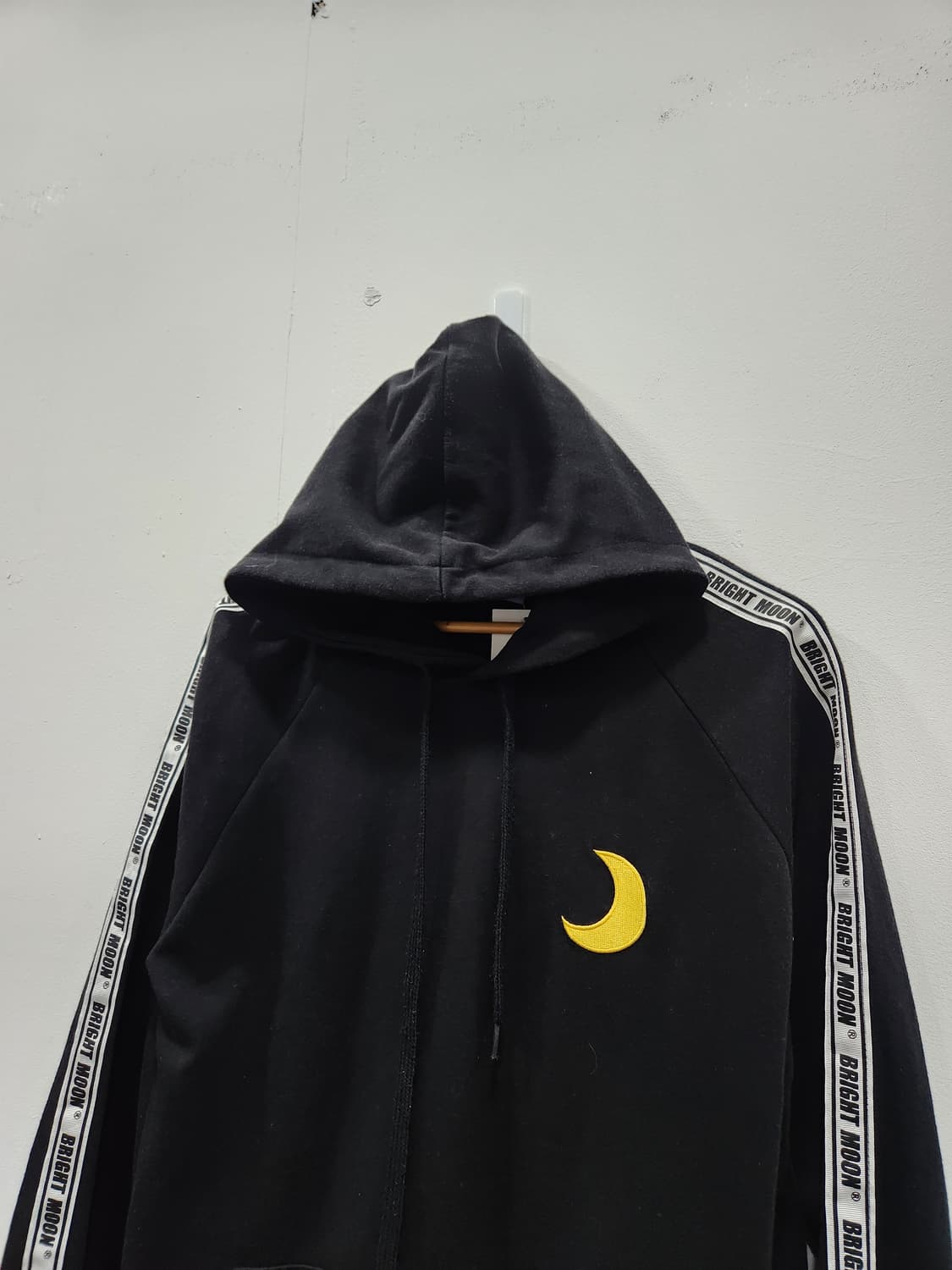 BRIGHT MOON 브리이트 문 검정색 후드티 남녀공용 100사이즈 상품이미지2