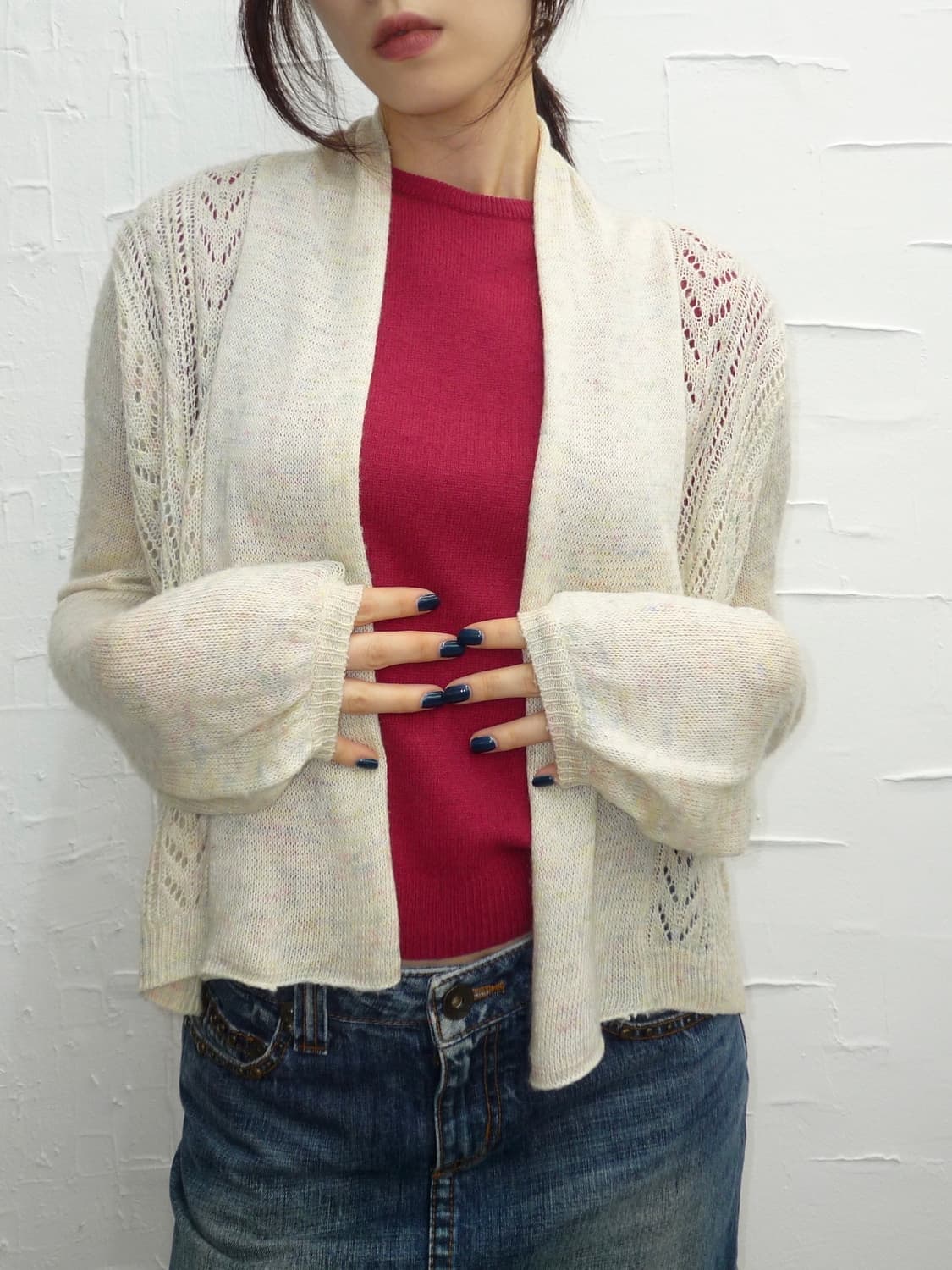 white open cardigan 상품이미지1
