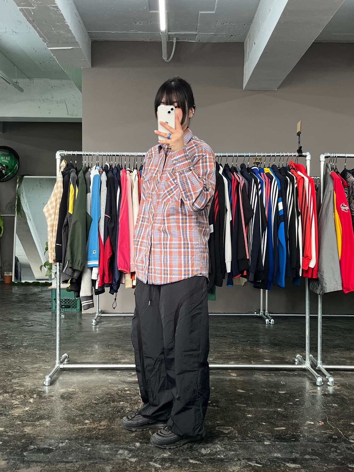 랭글러 웨스턴 체크 셔츠 상품이미지6