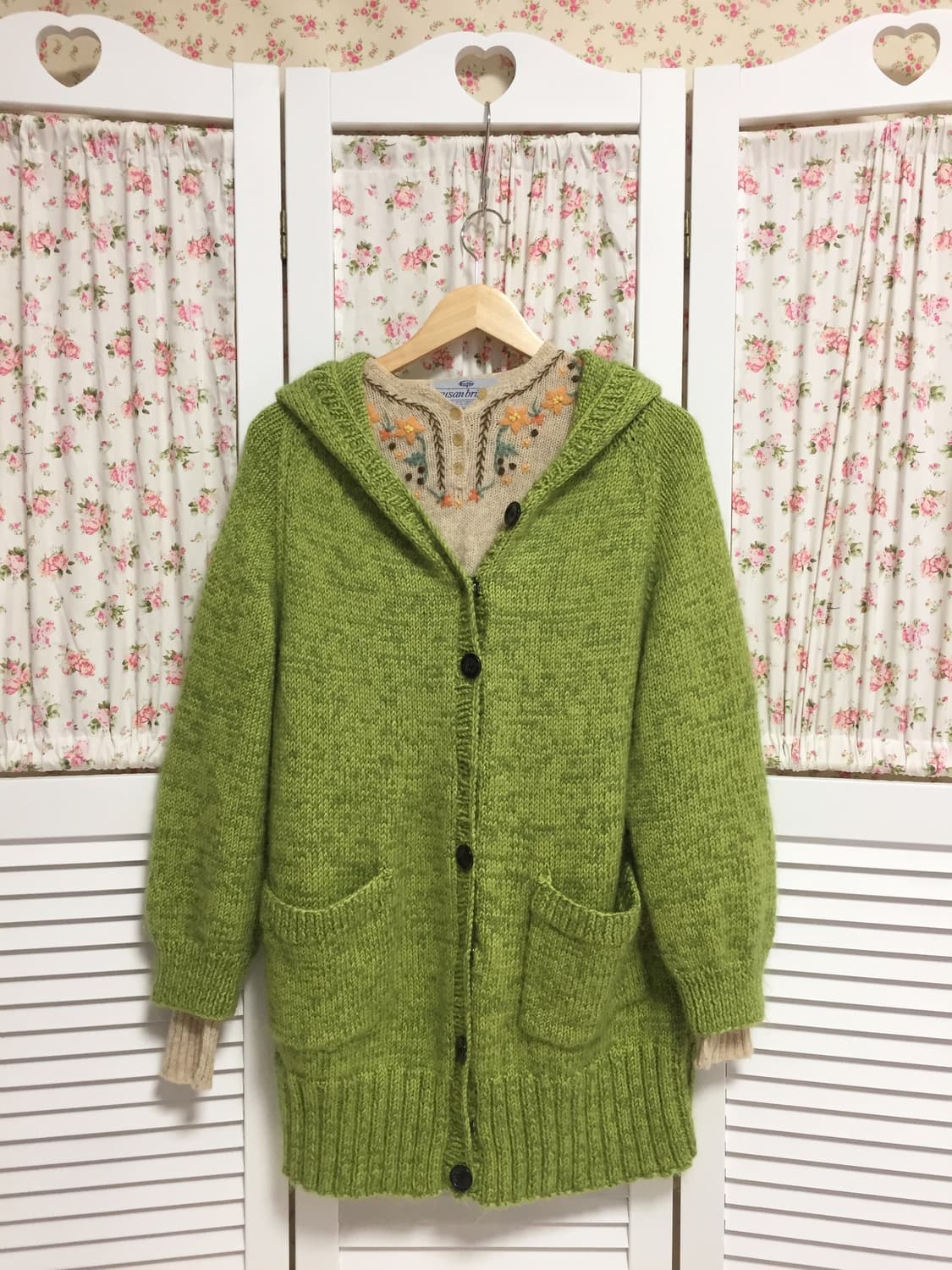 빈티지 모리걸 말차 가디건 상품이미지2