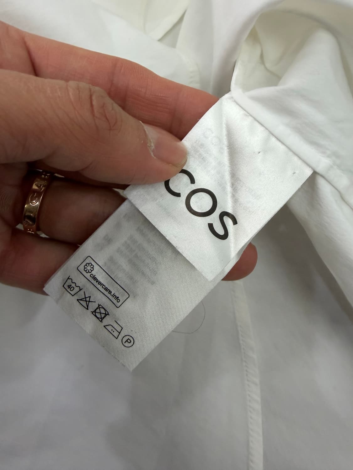 정품) COS 코스 남성 화이트 칠부셔츠 L 상품이미지8