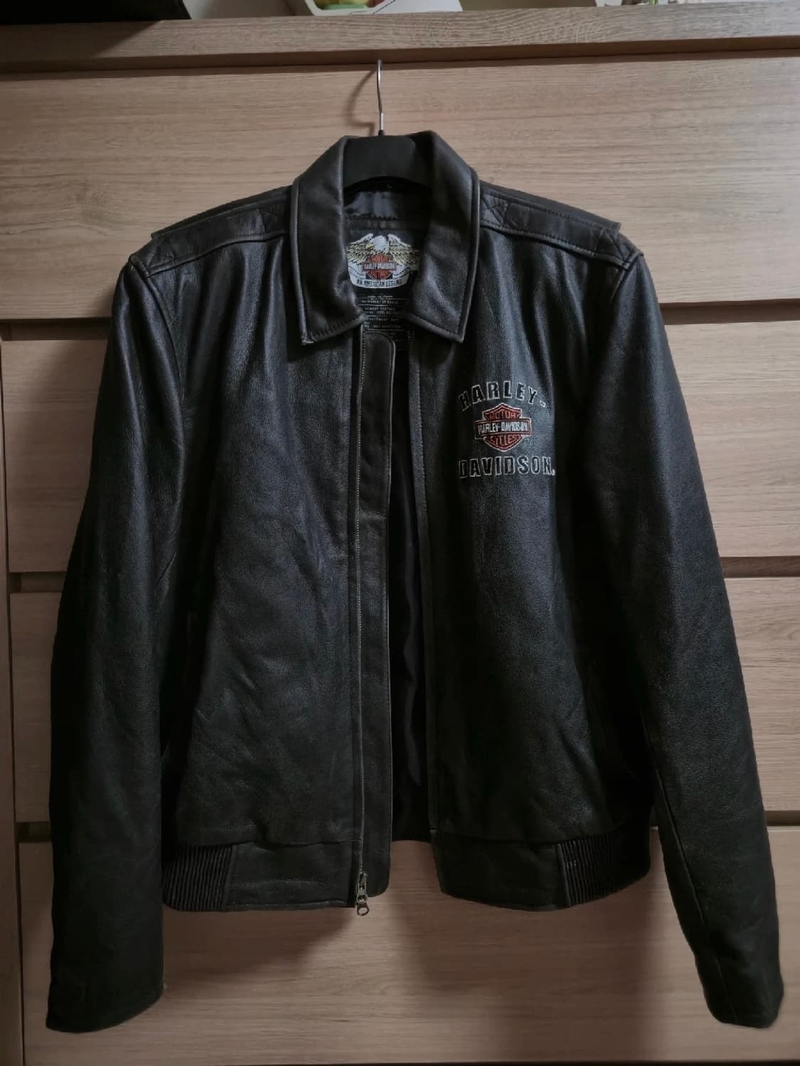 할리데이비슨 이글 패치 소가죽 바이커 자켓 상품이미지3