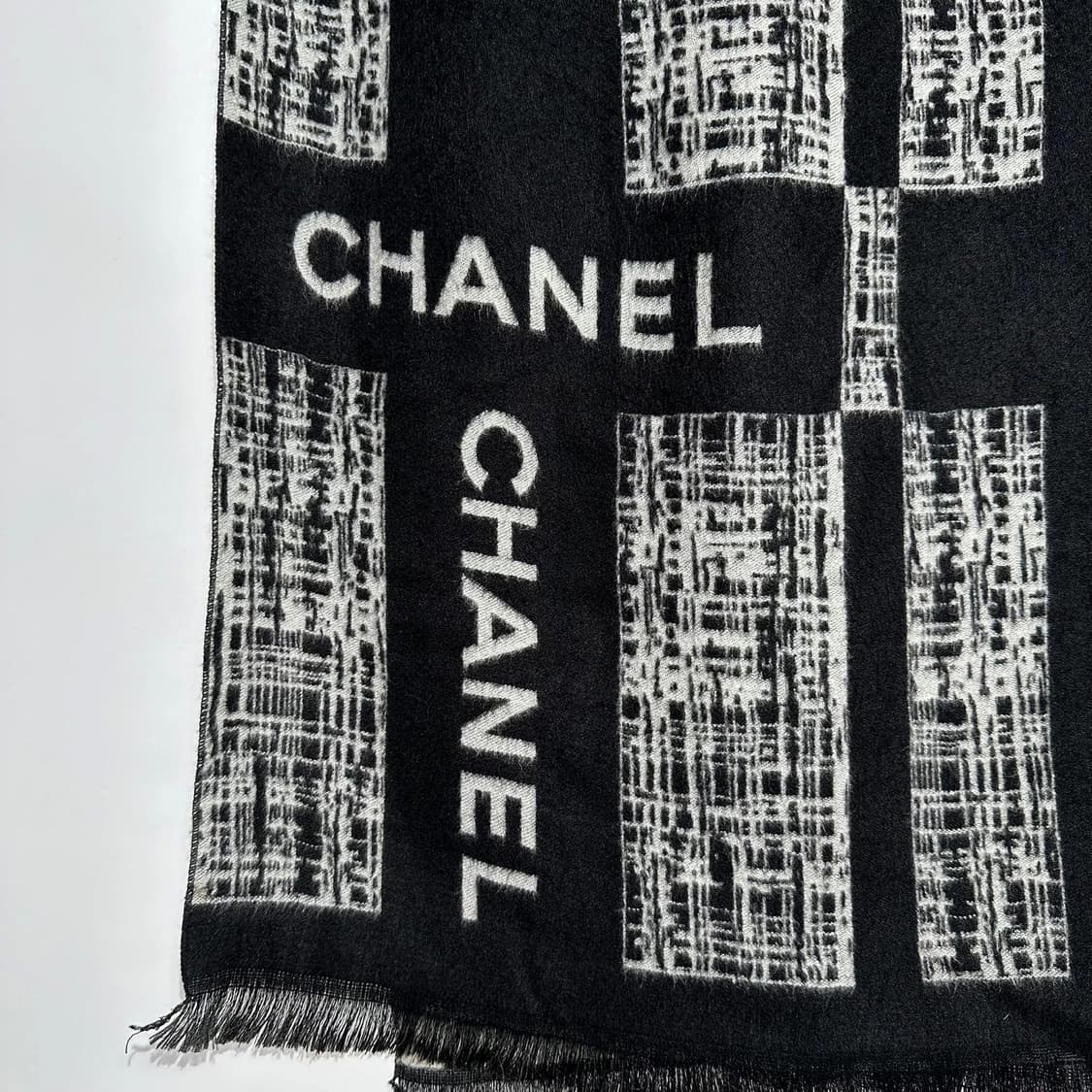 샤넬 로고 실크 캐시미어 머플러 상품이미지6