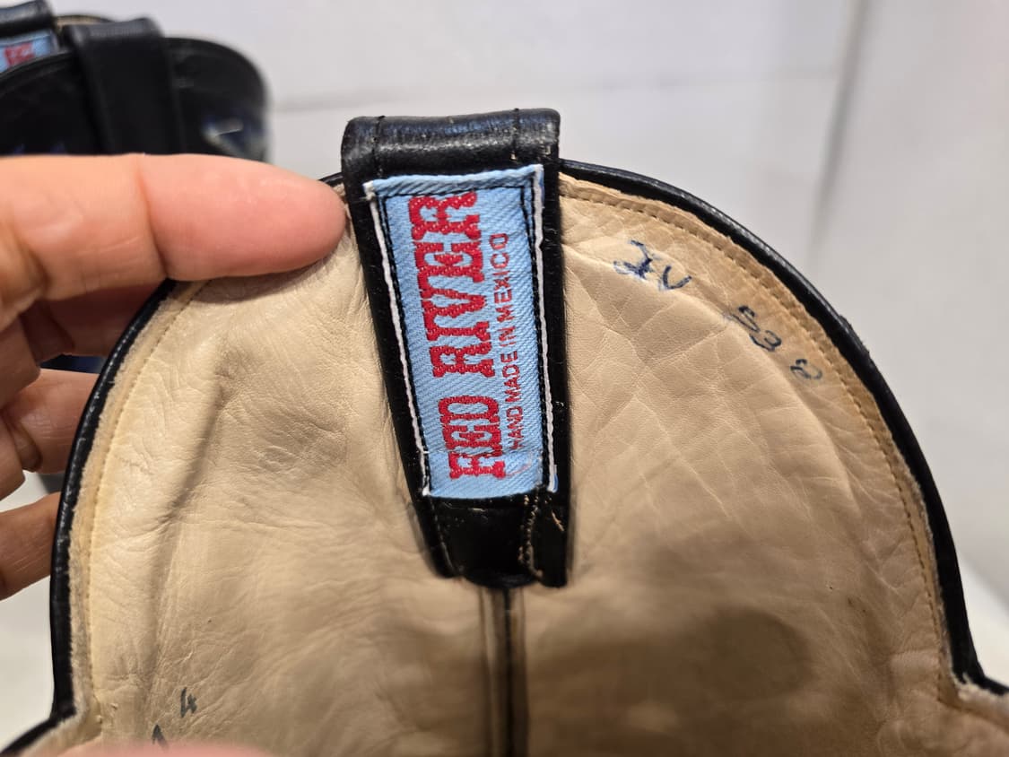 Red river 남성용 블랙 웨스턴 카우보이 부츠 250 상품이미지8