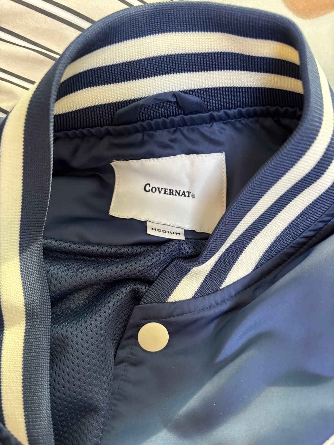 커버낫 C로고 바시티 자켓 네이비 M 상품이미지2