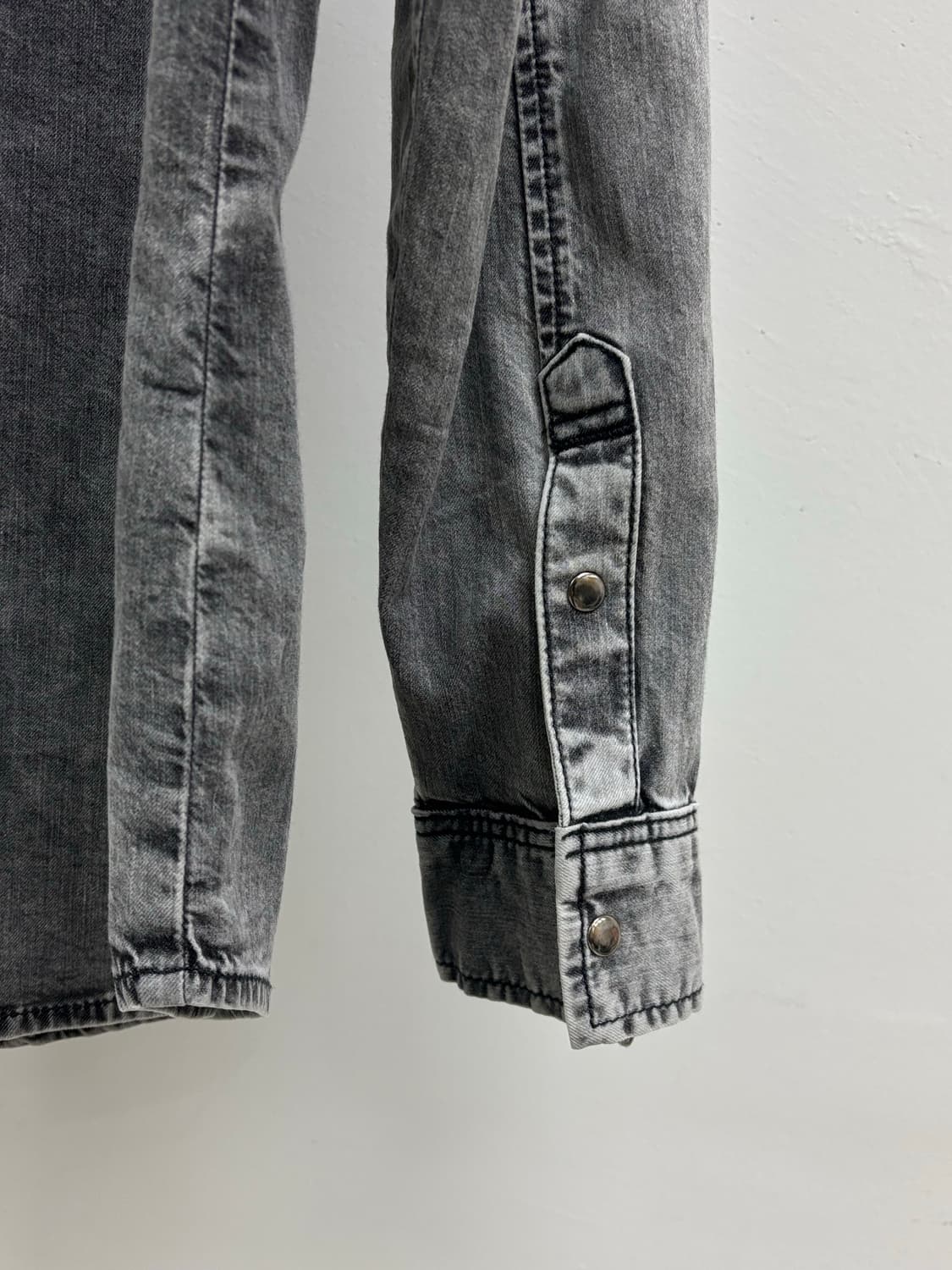 빈티지 흑청 데님 셔츠 상품이미지9