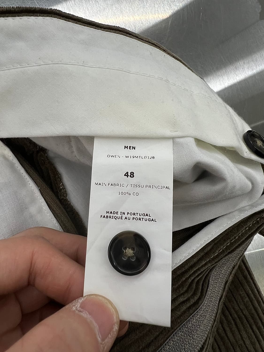 오피신 제네랄 브라운 골덴 코듀로이 트라우저 벨티드 팬츠 상품이미지8