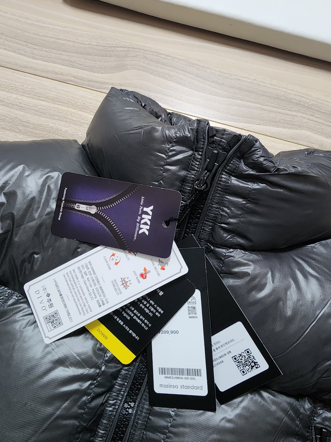 무신사스탠다드시티레저시어립스탑다운패딩점퍼xl 상품이미지3