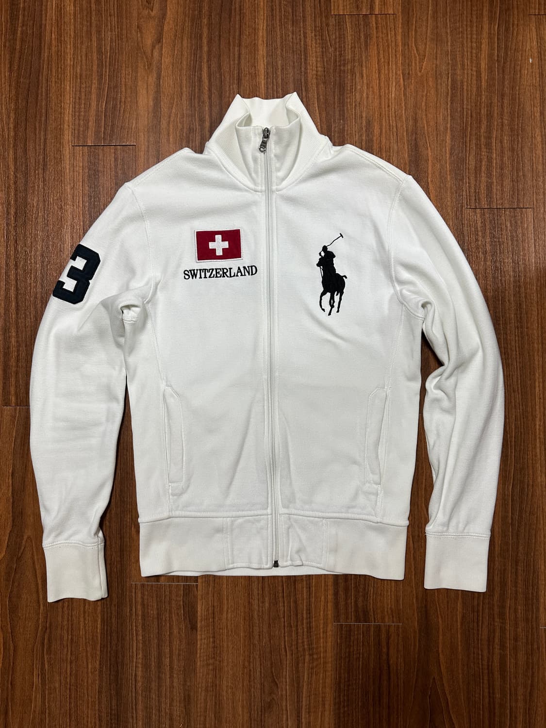 (S) 폴로 빅포니 집업 스위스 플래그 화이트 상품이미지1