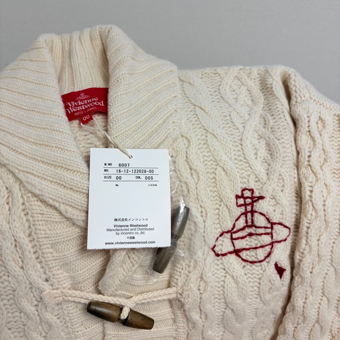 비비안웨스트우드 레드라벨 스티치 케이블 가디건 상품이미지6