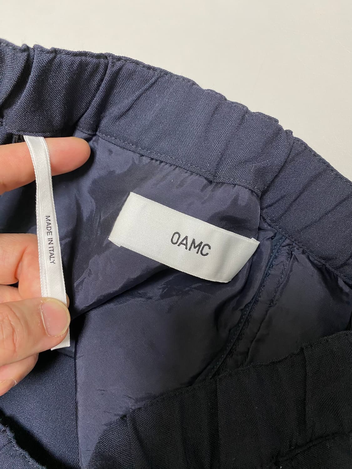 oamc 드로스트링 트라우저 네이비 M 상품이미지3