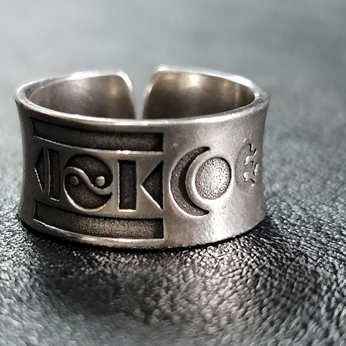 Circa 실버 남자 엔틱 빈티지 명품 고대 상징 문양 반지 상품이미지3