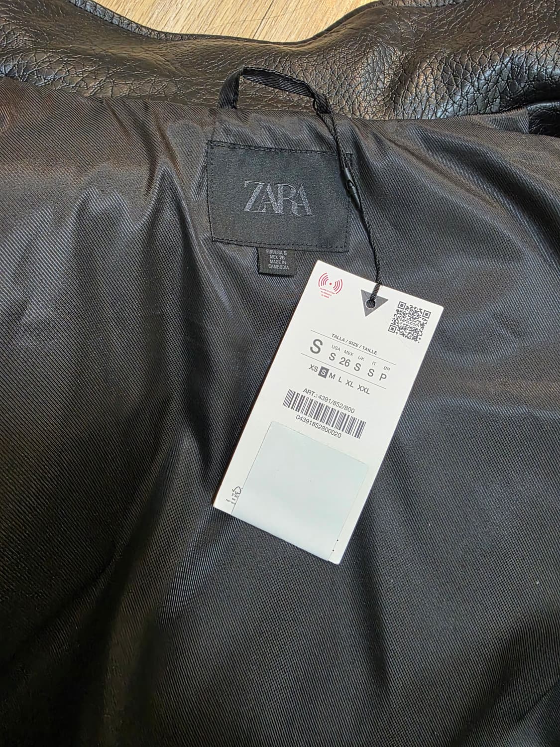 새상품S.택있음) 자라(ZARA) 생로랑맛  가죽자켓.S사이즈.레더자켓 상품이미지6