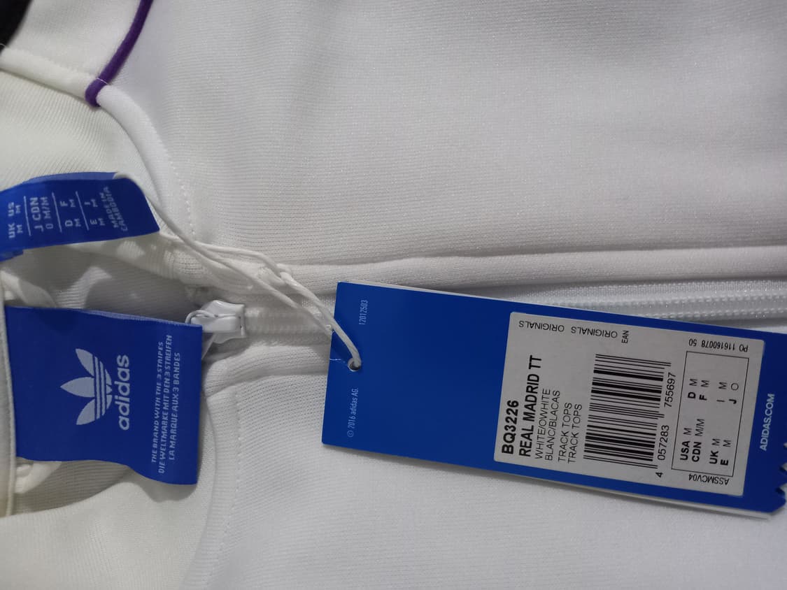 아디다스 레알마드리드 흰검 화이트 트랙탑 저지 져지집업 95/M 상품이미지4