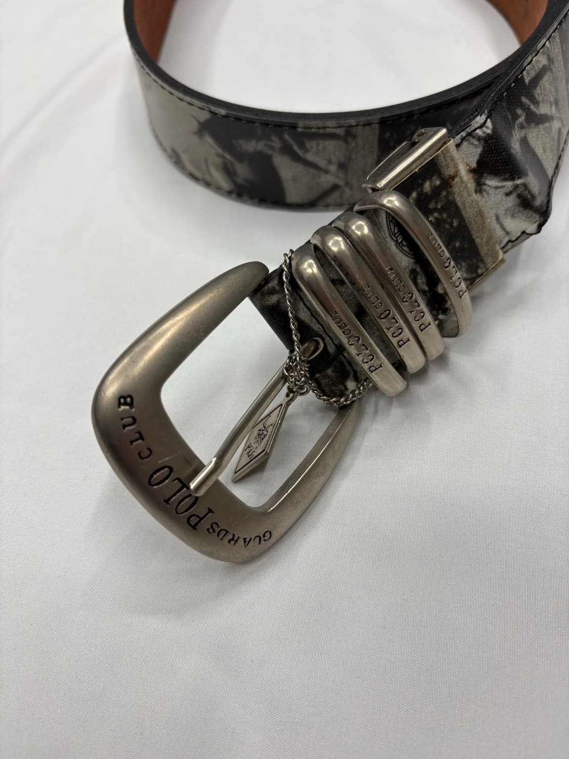 폴로 클럽 빈티지 프린팅 레더 벨트 Polo Club 상품이미지6