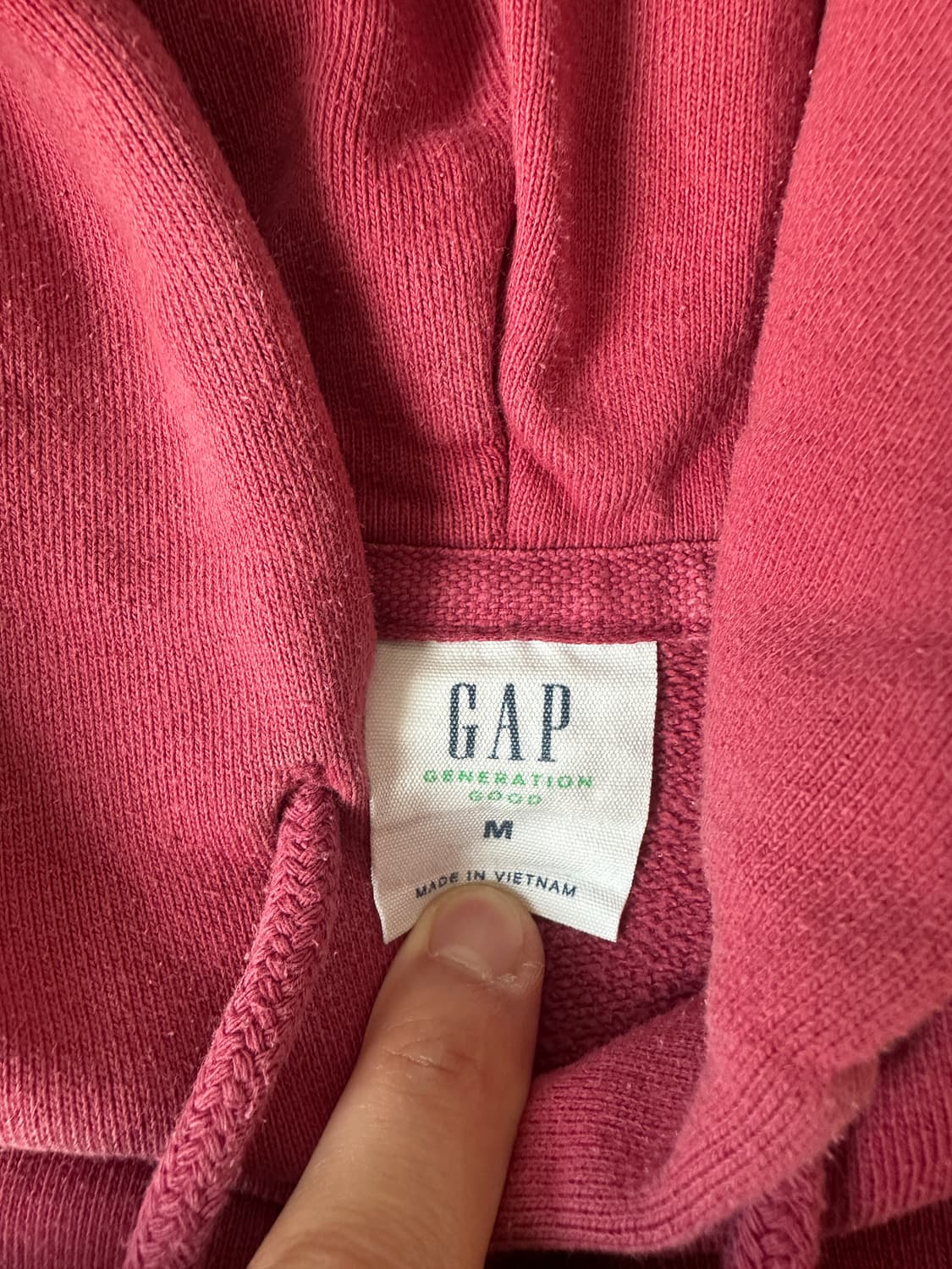 (M) 갭 버건디 후디 상품이미지3