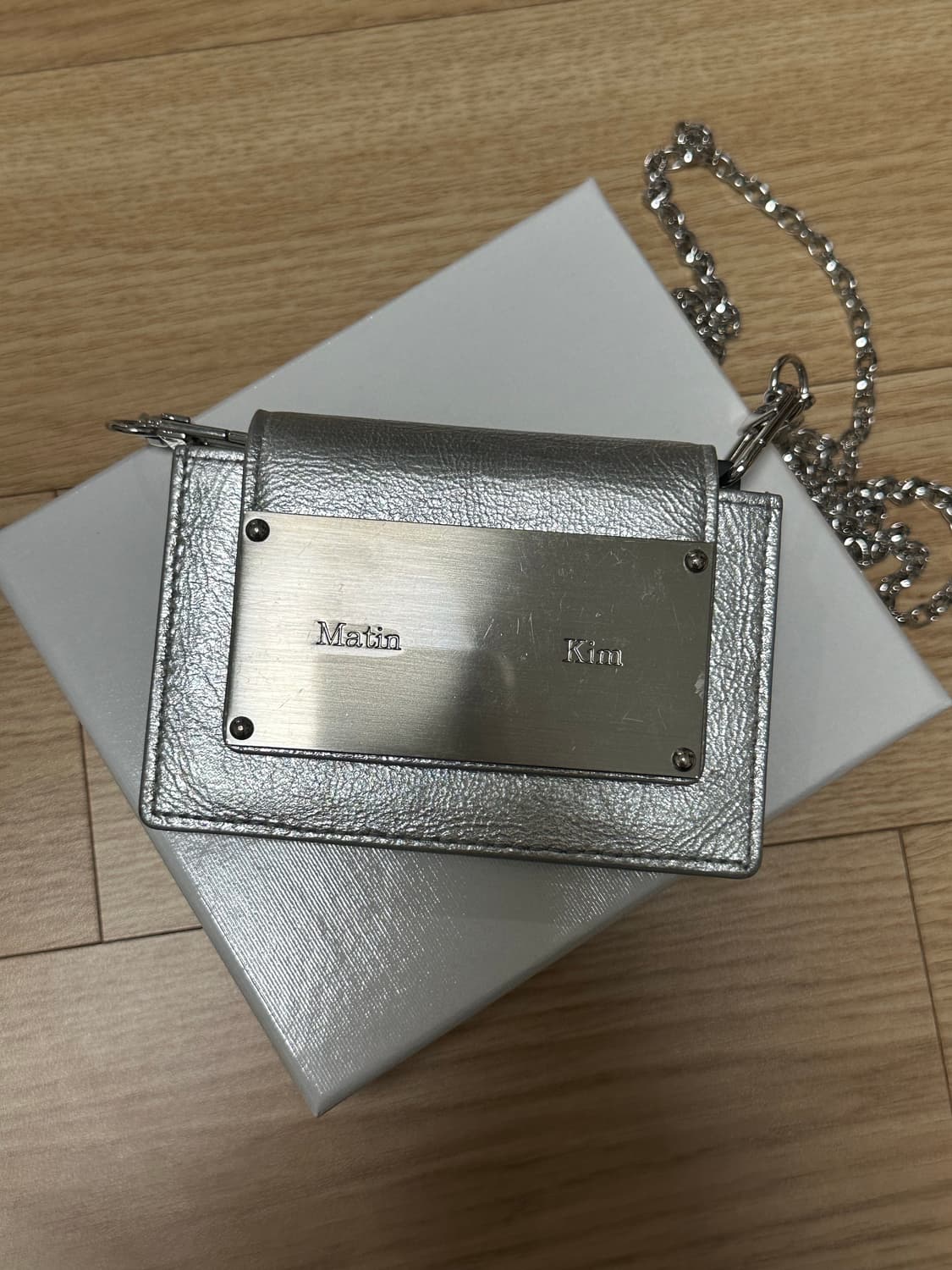 마뗑킴 실버 아코디언 지갑  상품이미지1