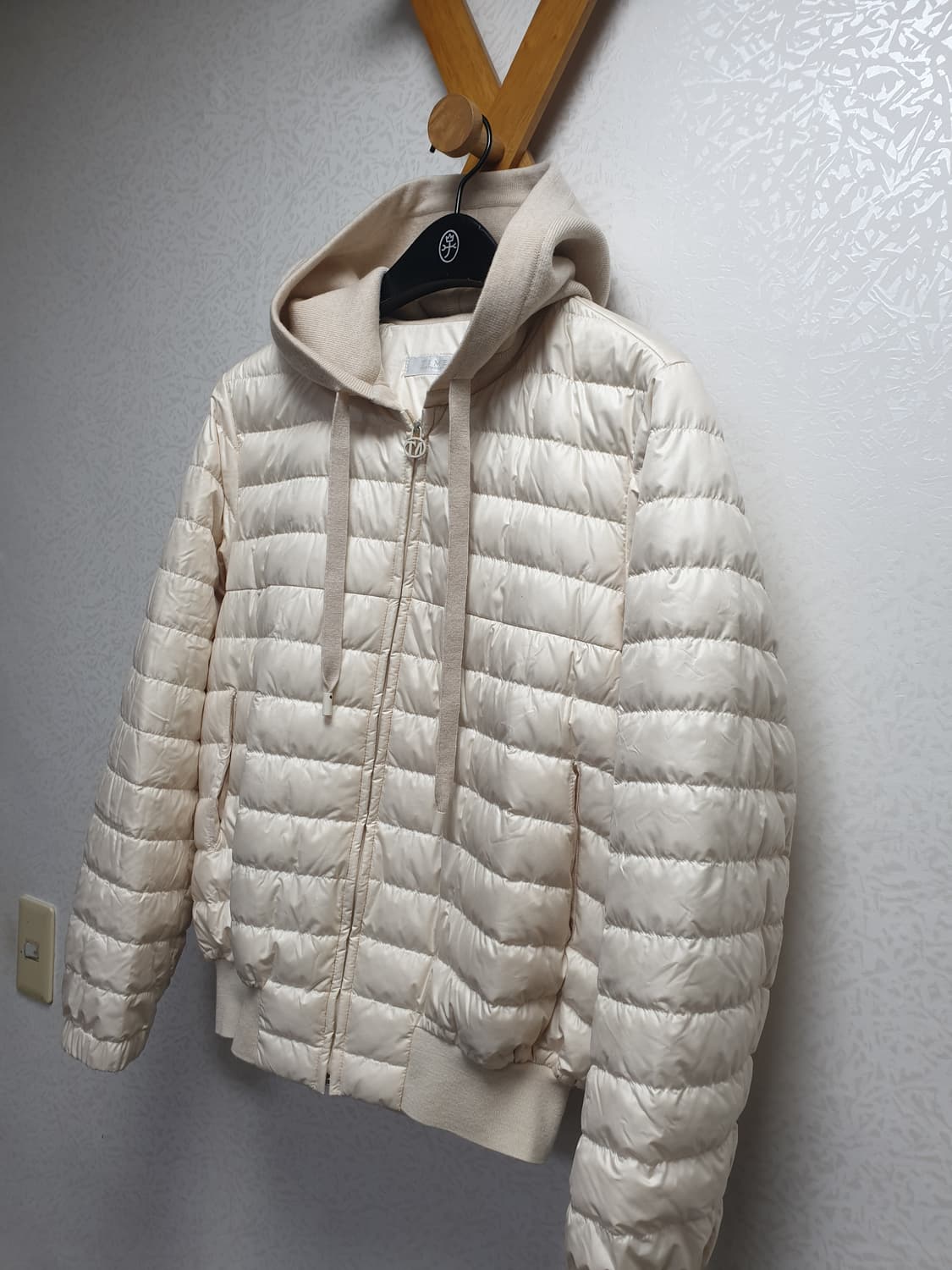 [55~66] 타임 아이보리 후드 구스경량패딩 상품이미지2