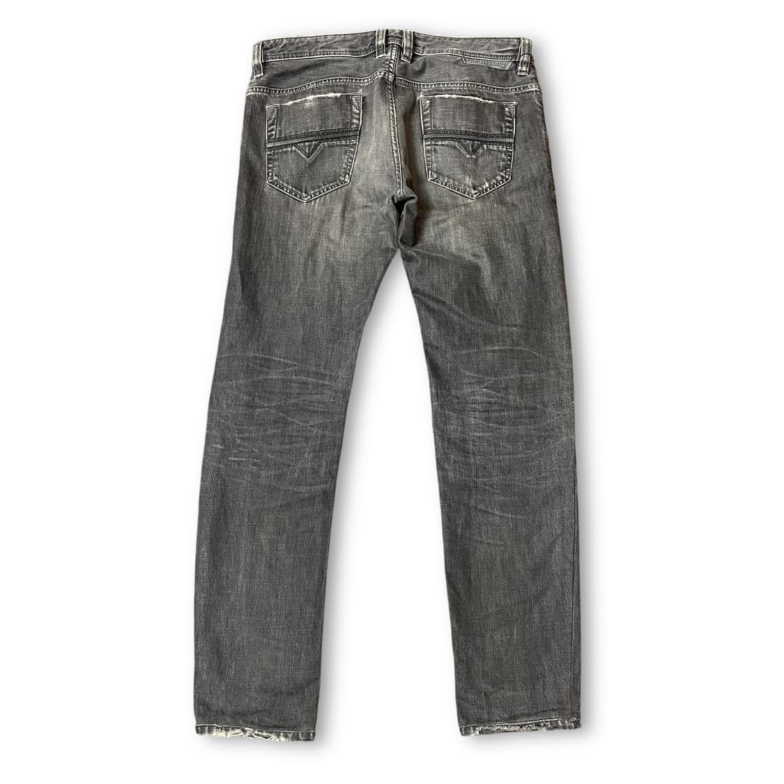 (33) 디젤 그레이 데미지 흑청 워싱 데님 팬츠 상품이미지2