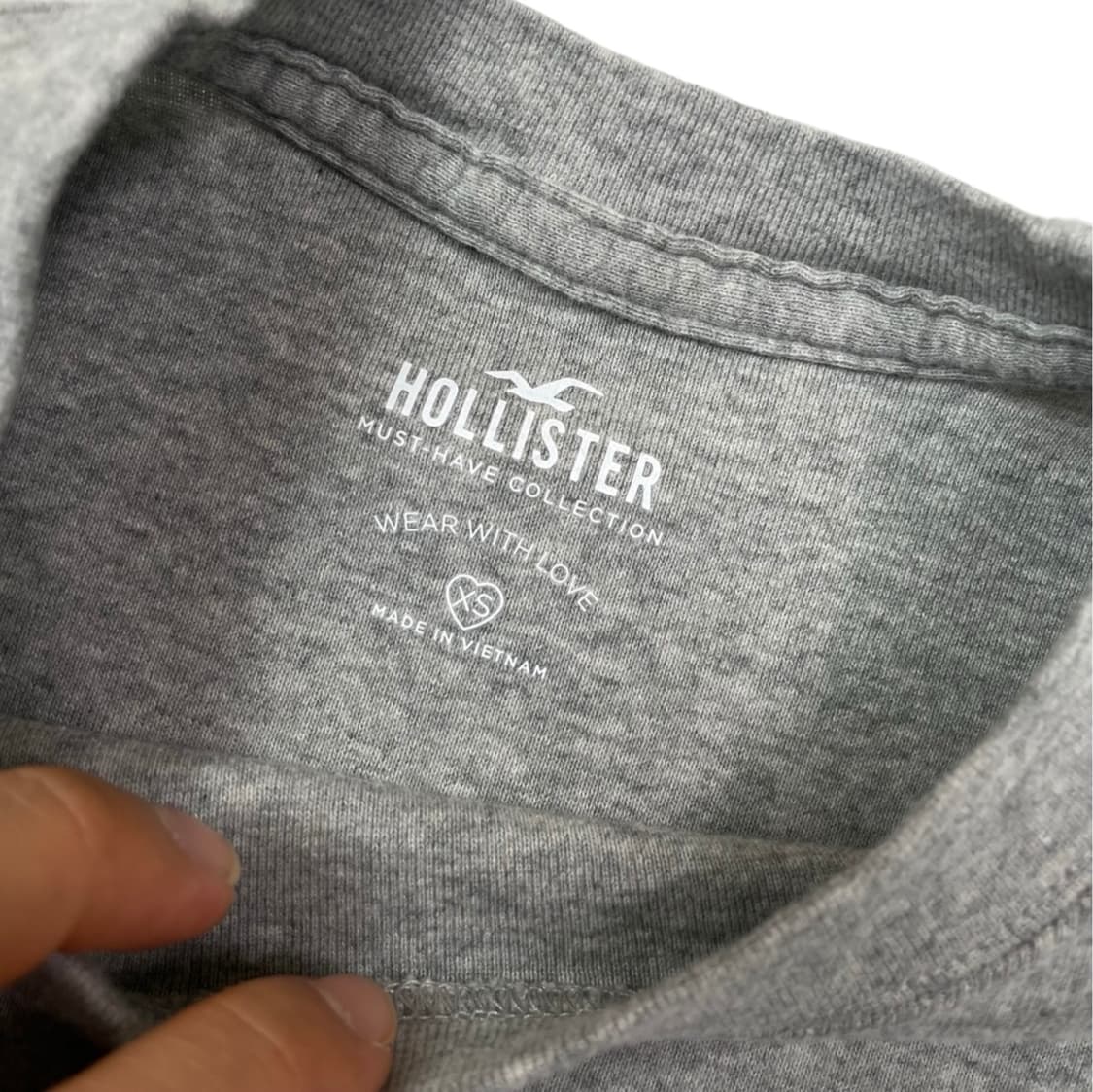 홀리스터 Hollister 그레이 크롭 반팔 티셔츠 XS 상품이미지2