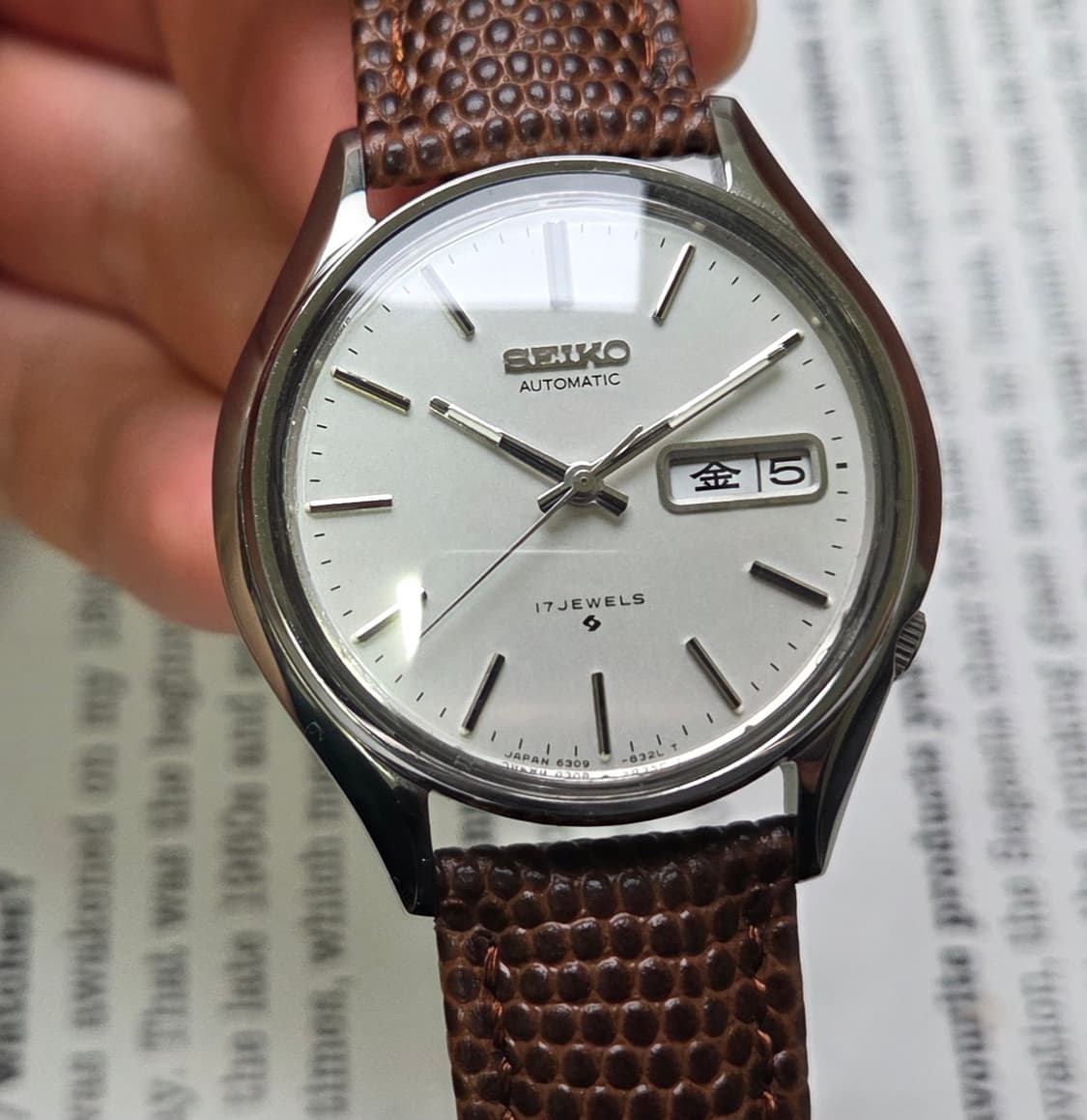 빈티지 세이코 C쉐잎 한자 데이데이트 오리지널 실버판 6309 오토매틱  상품이미지1