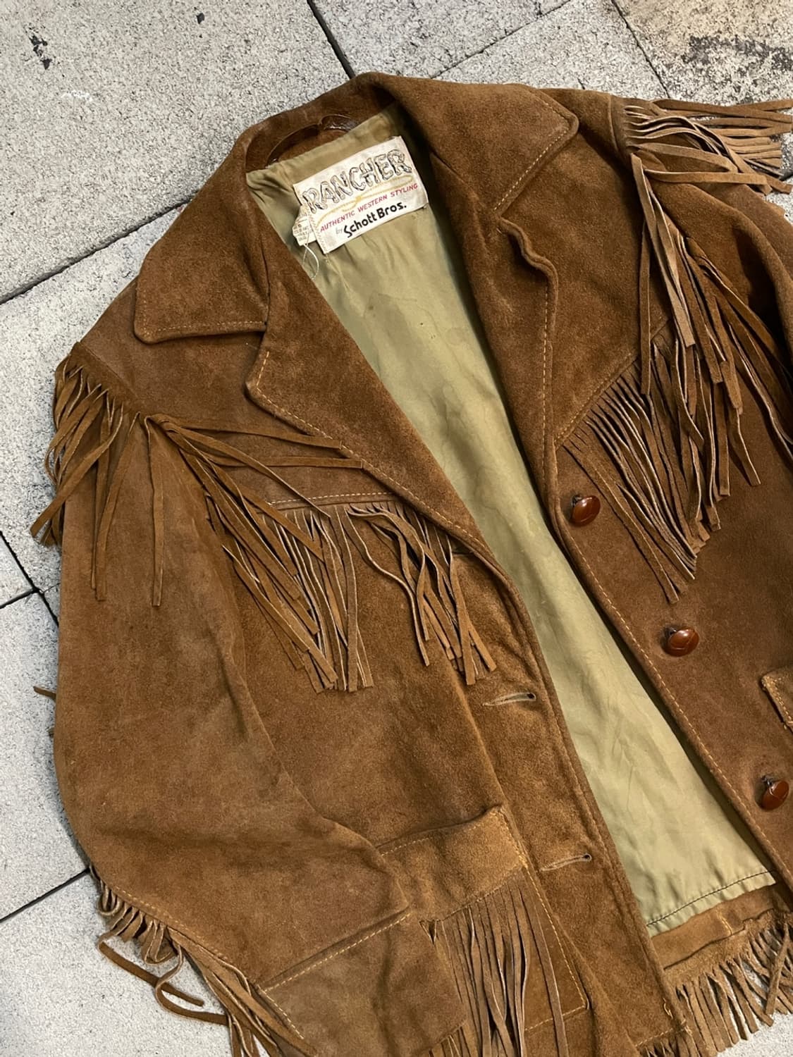 70s 쇼트 웨스턴 스웨이드 프린지 자켓 상품이미지3