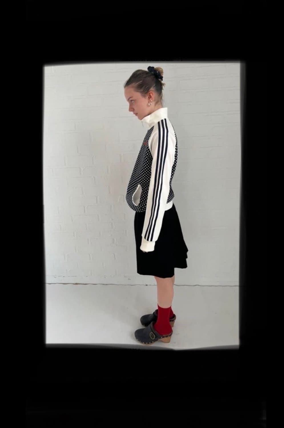 M 아디다스 네이비 도트 져지 집업 자켓 상품이미지1