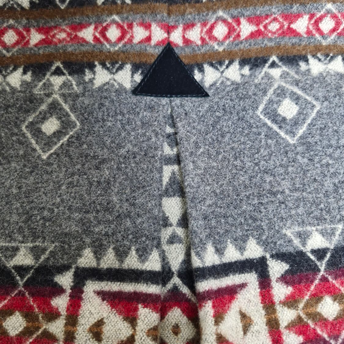 펜들턴 Pendleton 패턴 버진 울 코트 가죽 트림 상품이미지5