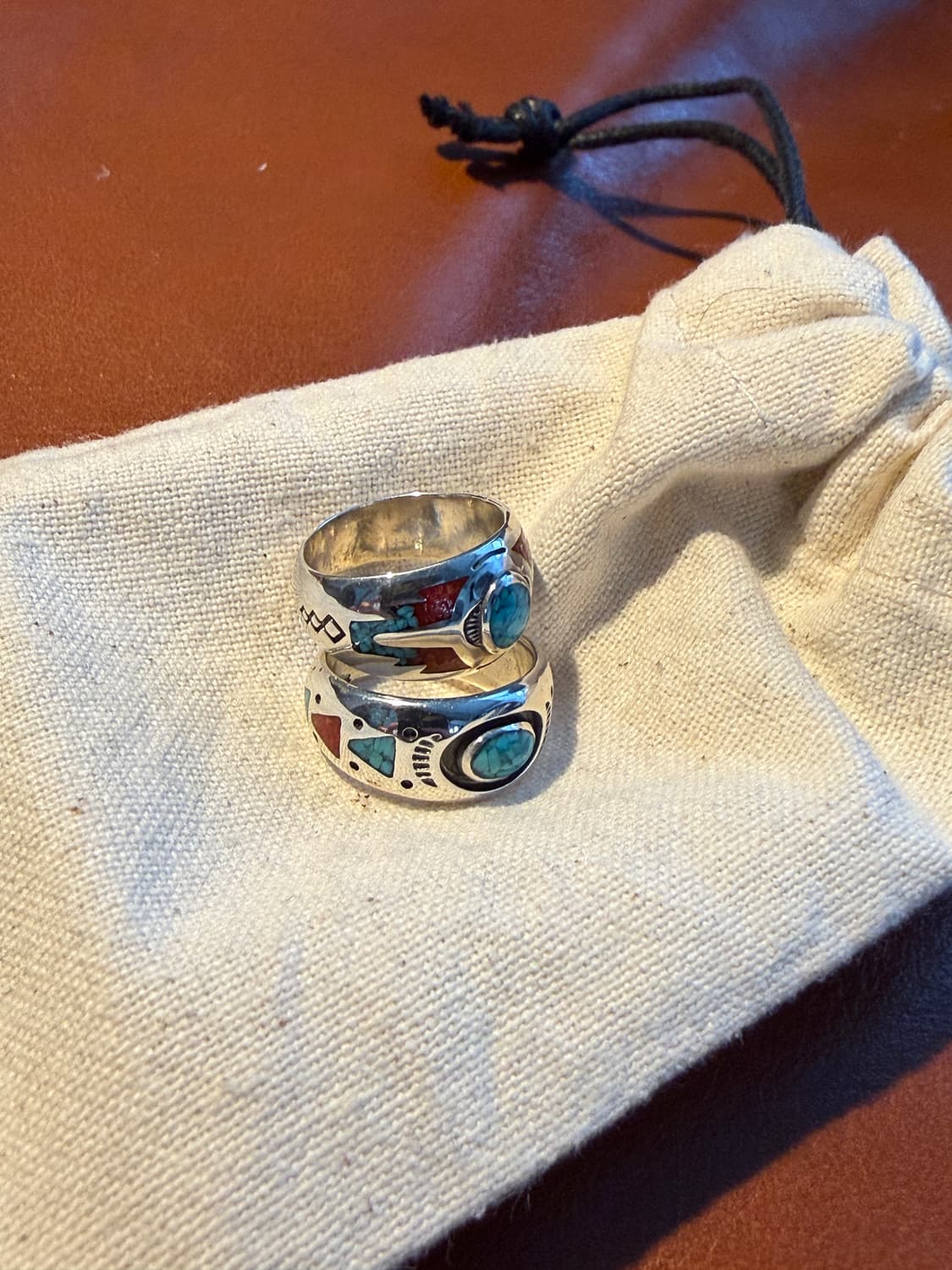 나바호 터키석 네이티브 아메리칸 실버 반지 상품이미지2