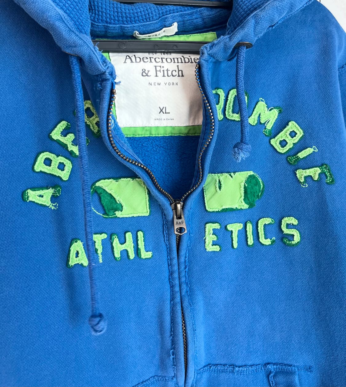 [XL] 아베크롬비 영파씨 선혜 스펠로고 후드집업 상품이미지5