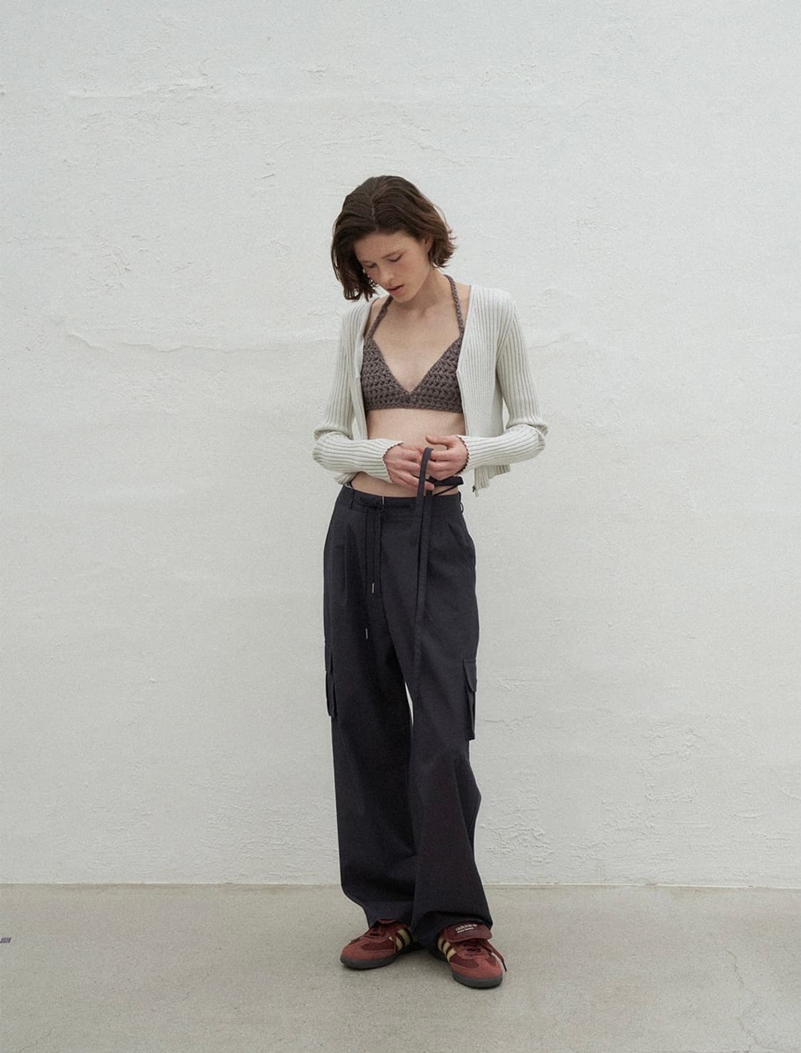 포에토 2 STRING GLADY PANTS 차콜 상품이미지4
