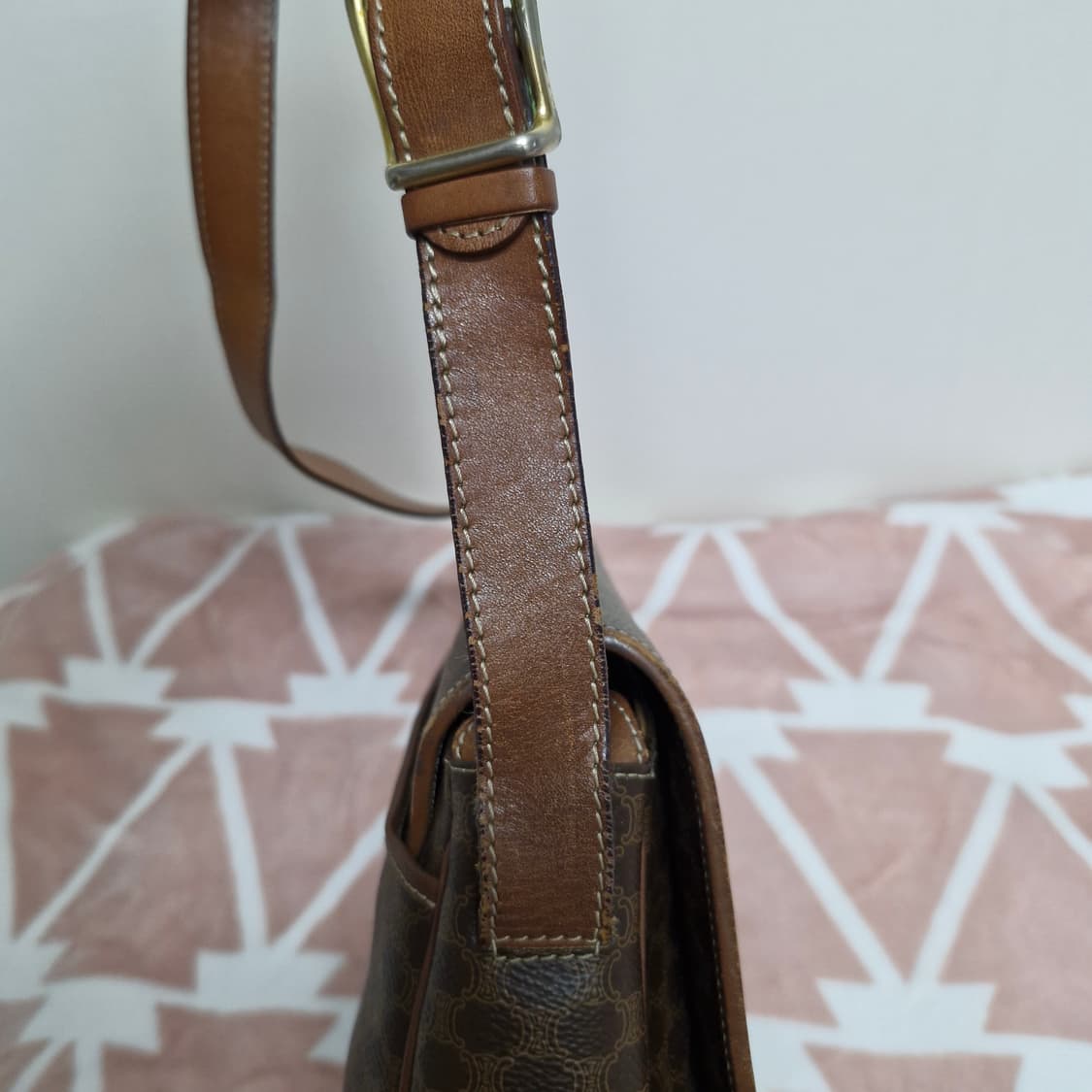 Celine 올드 셀린느 마카담 숄더백 정품 트리옹프 상품이미지8