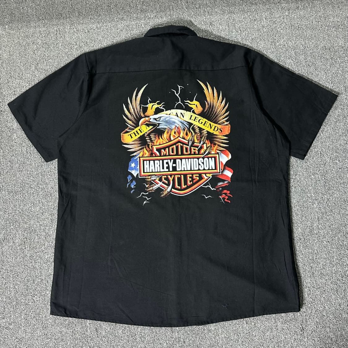 할리데이비슨 프린팅 하프셔츠 블랙(XL/old-7591) 상품이미지5