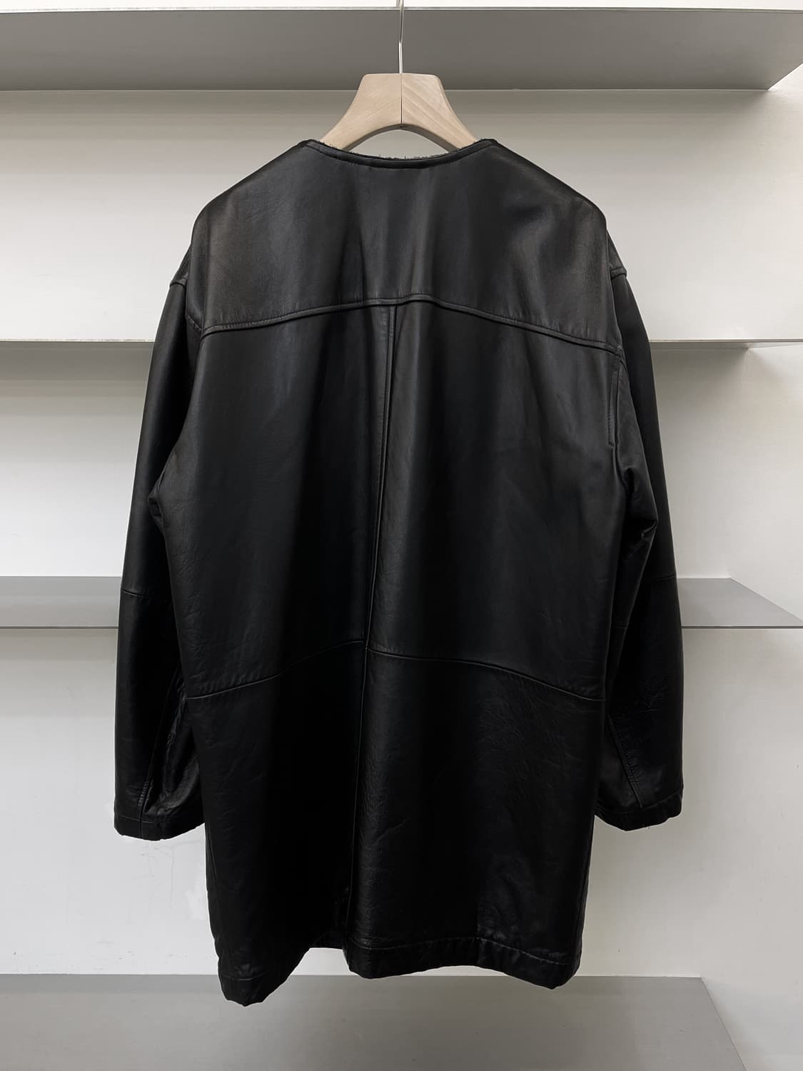 이세이미야케 스포츠 90s I.S 램 레더 코트 상품이미지4