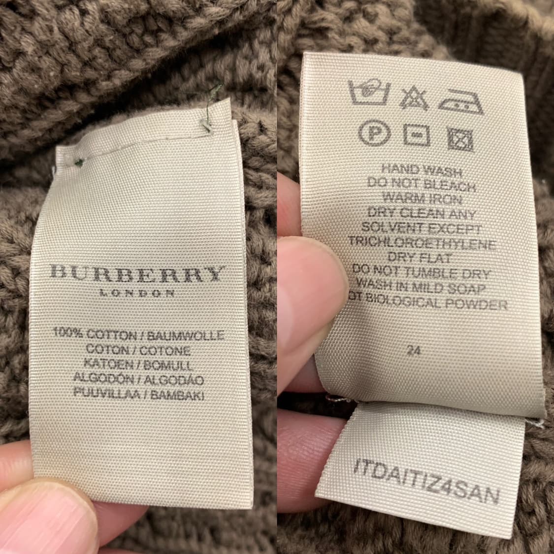BURBERRY LONDON 버버리 런던 케이블 니트웨어(코튼)M 사이즈 상품이미지9