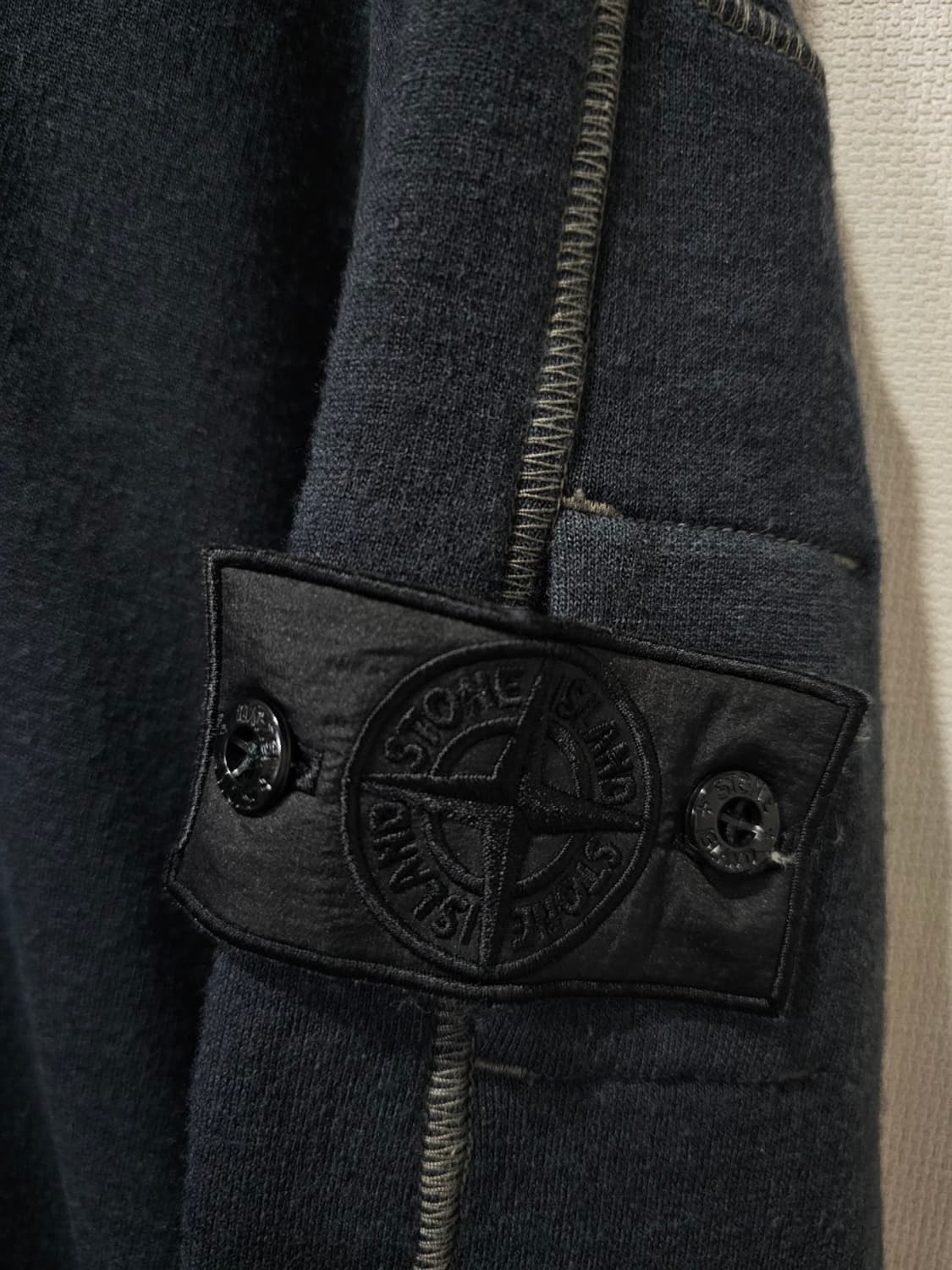 정품 스톤아일랜드 쉐도우 프로젝트 블랙와펜 울 코튼 후드티 100 / L 상품이미지3