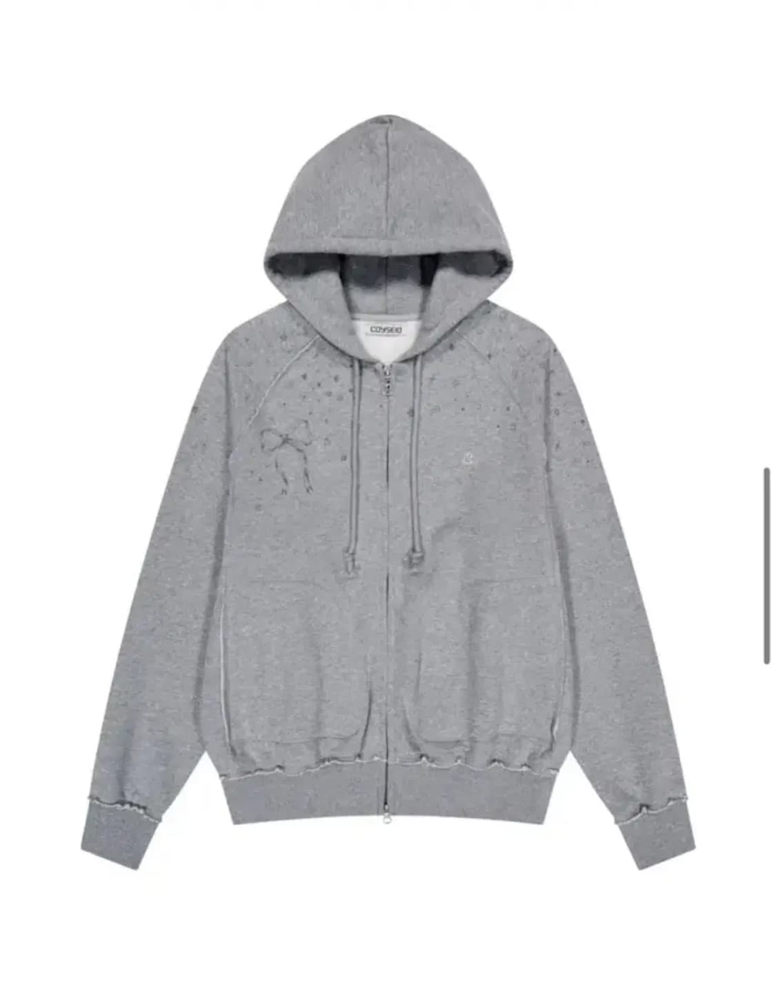 코이세이오 트윙클 후드집업 그레이 상품이미지1