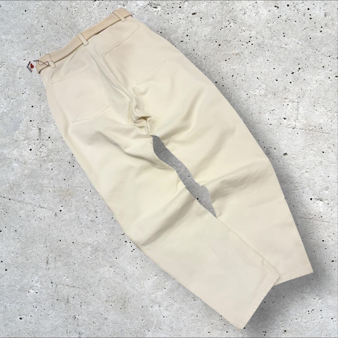 [30] AMI 아미 벨트 면바지 아이보리 화이트 C595 상품이미지2