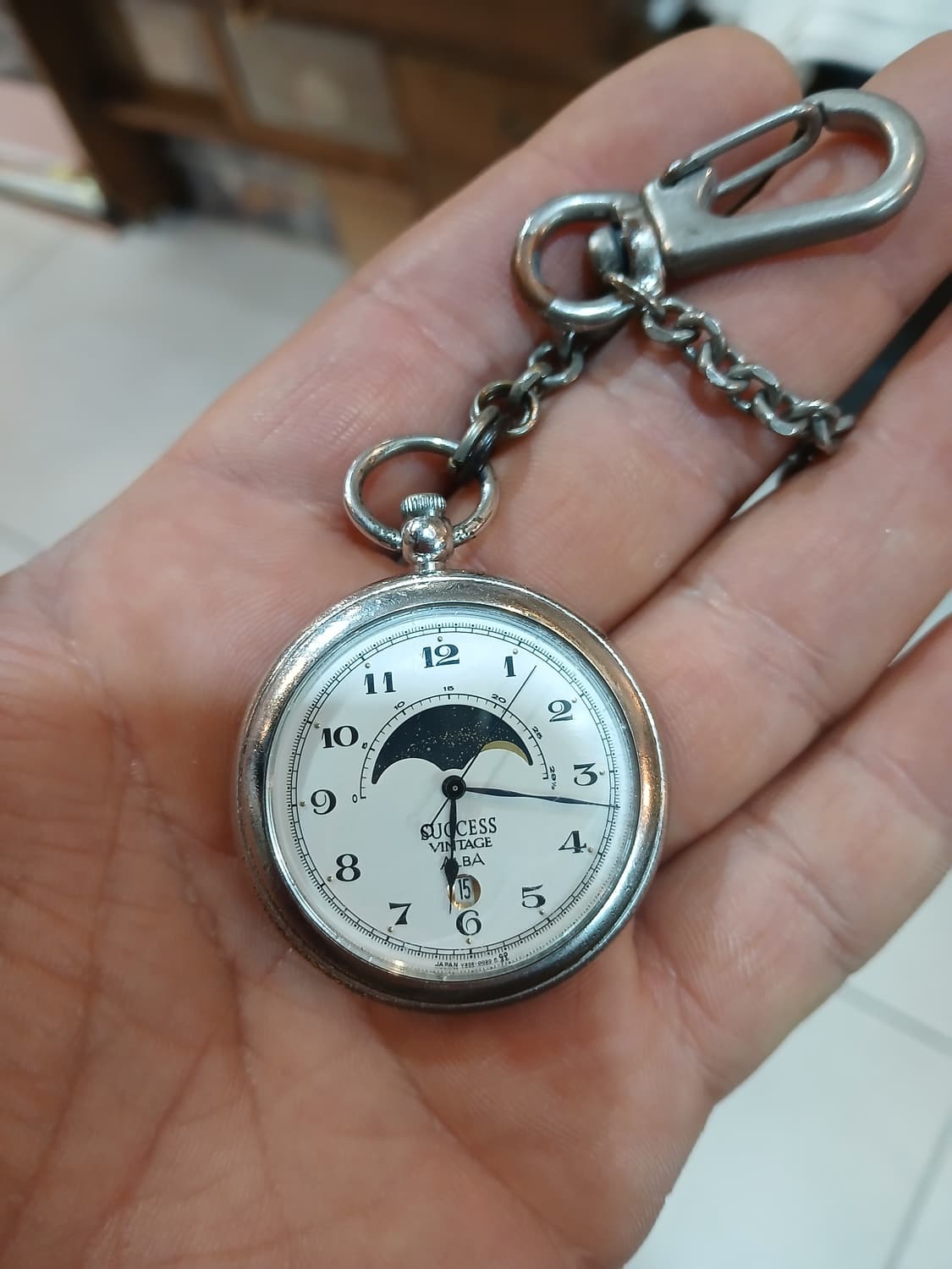 90년대 SEIKO ALBA SUCCES 문페이즈 회중시계 상품이미지1