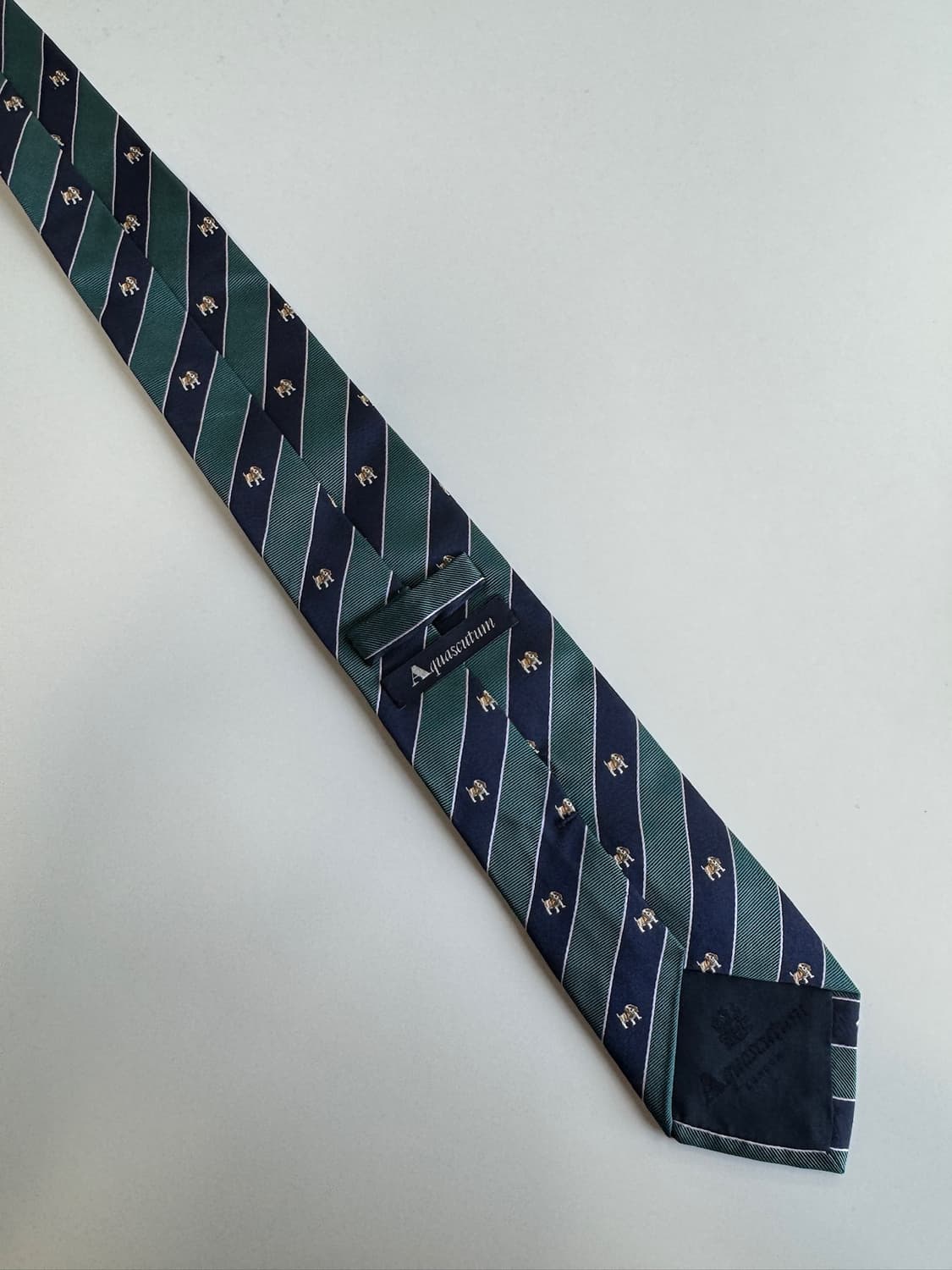 아쿠아스큐텀(Aquascutum) 강아지 패턴 실크 넥타이 8cm 상품이미지3