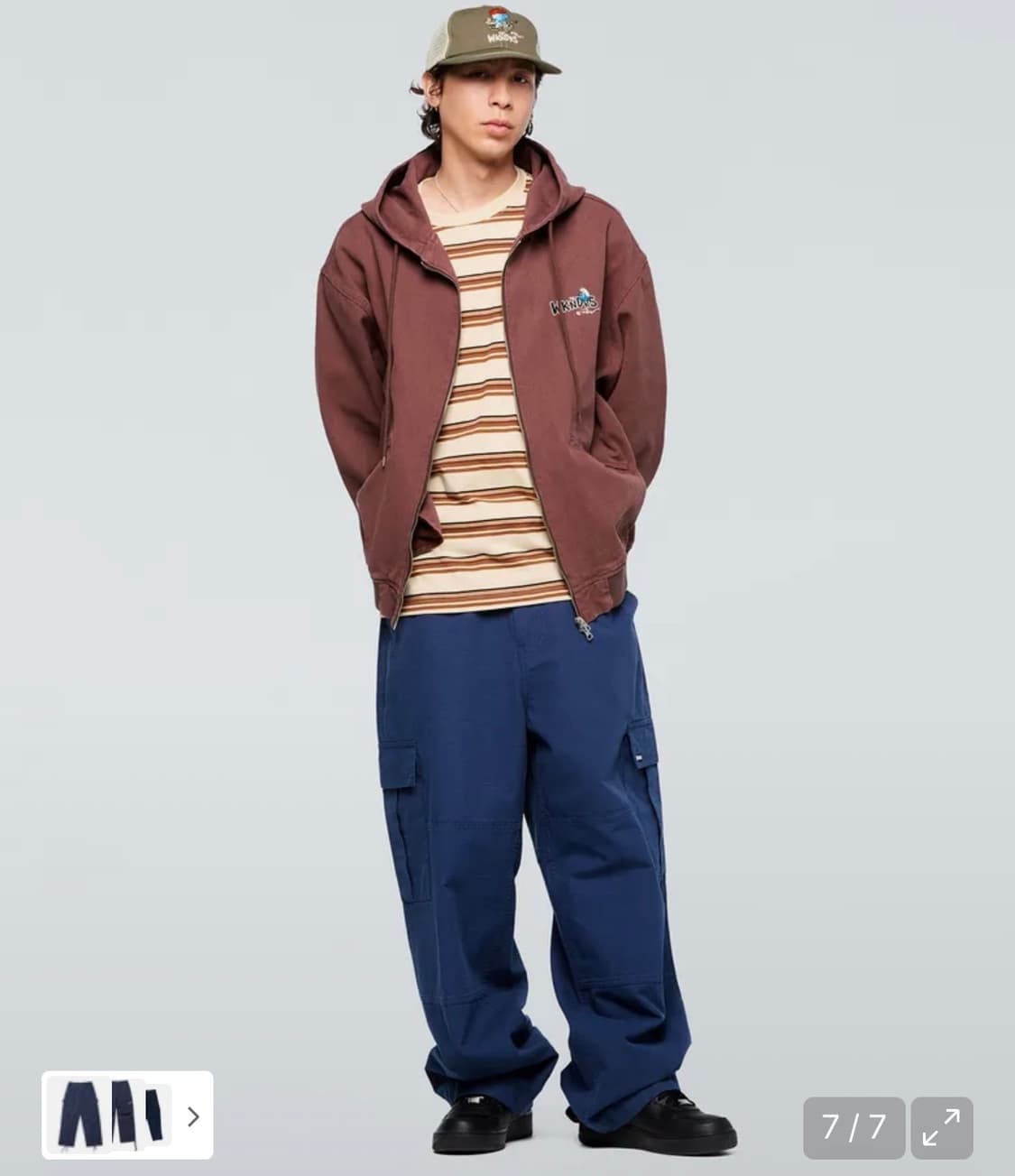 위캔더스 립스탑 카고팬츠 네이비 XL 상품이미지1