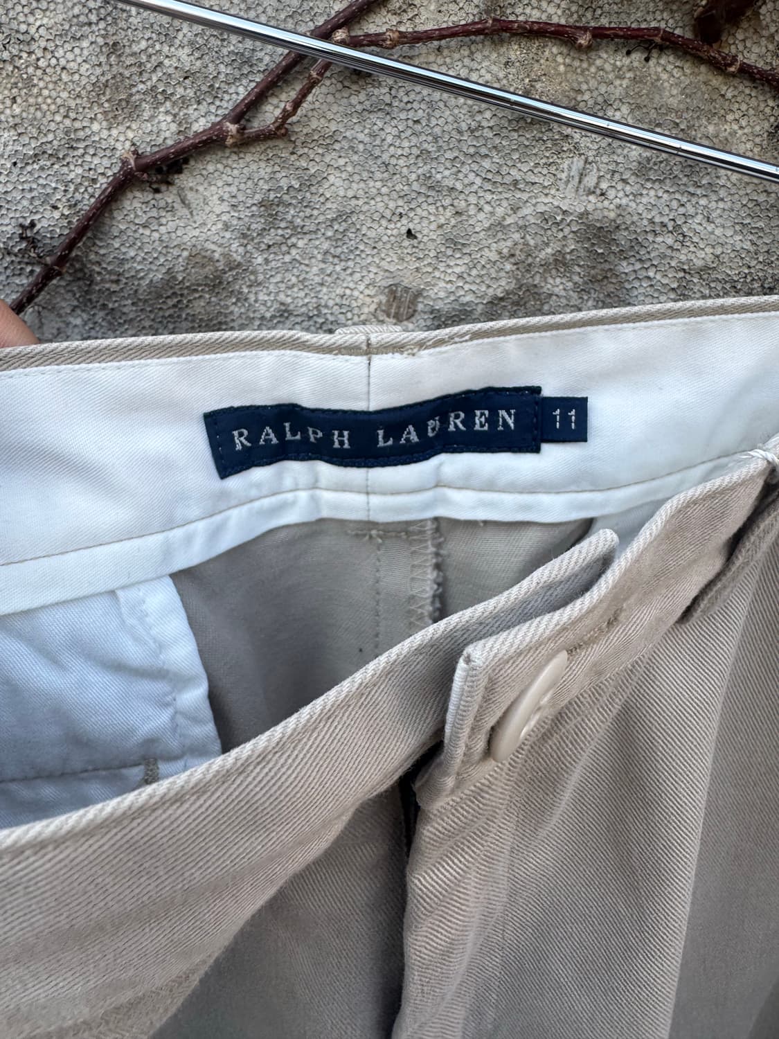 90s 폴로 랄프로렌 빈티지 치노 팬츠 면바지 베이지 여성 28-30 상품이미지6