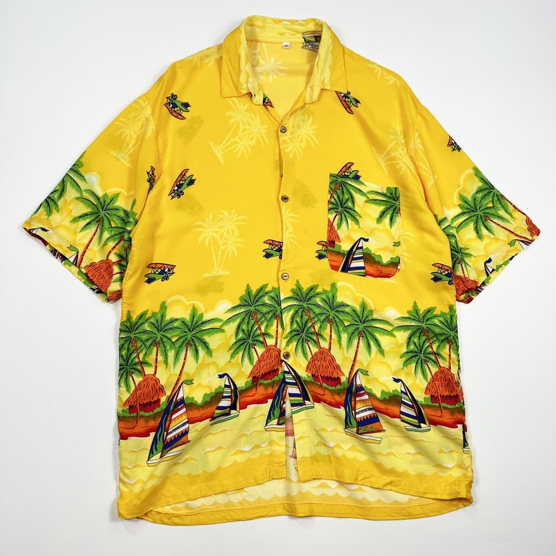 VTG 빈티지 하와이안 패턴 반팔 셔츠 (XL) 상품이미지2