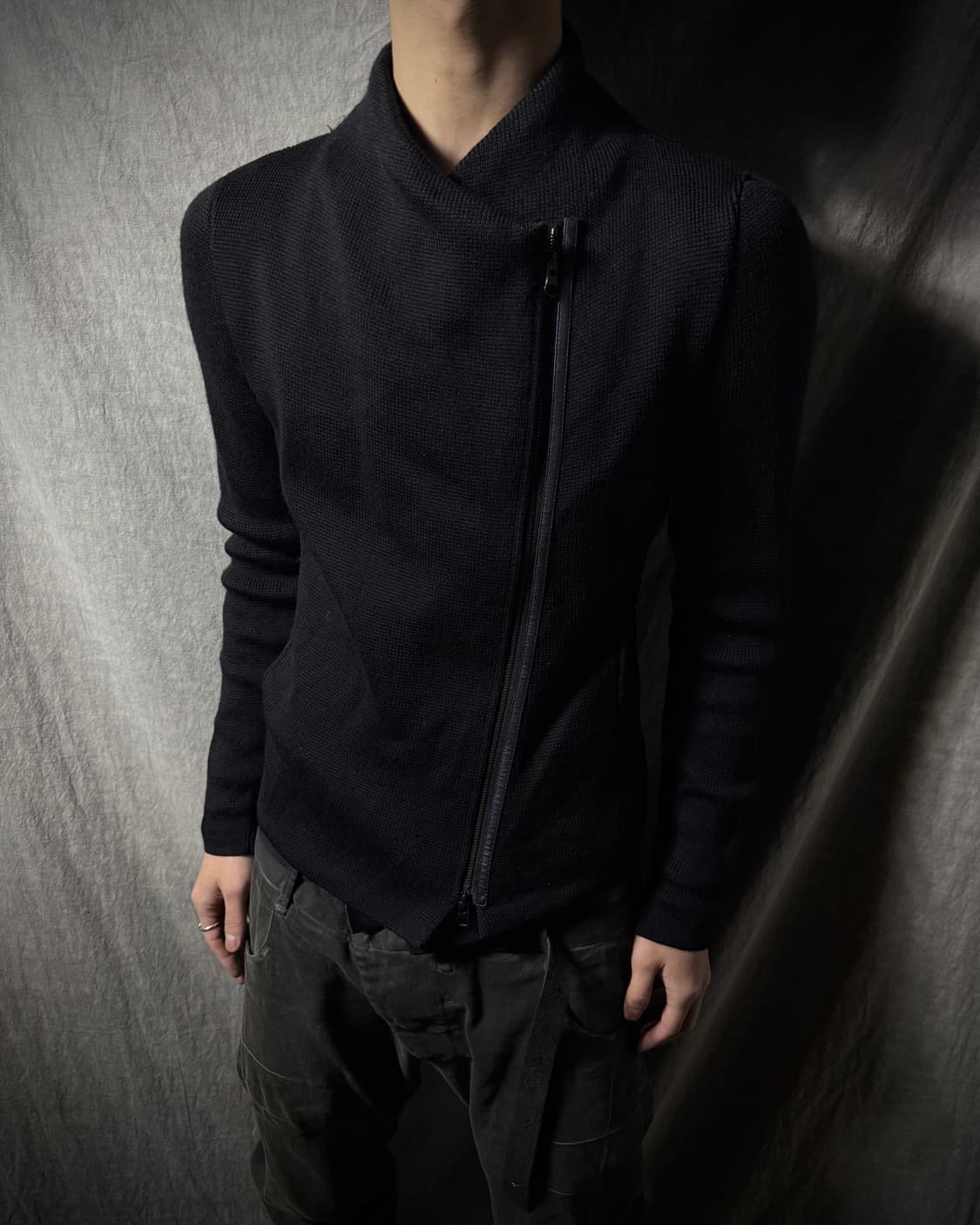 Vince Asymmetric Zip Knit Jacket  상품이미지1